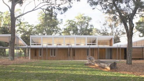 The Bowden Centre in full surrounded by trees