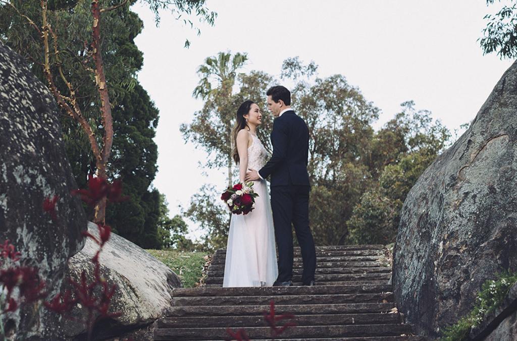 Wedding ceremony at Eucalypt Lawn